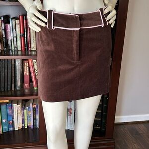 NWT Tailor New York Velvet Textured Mini Skirt